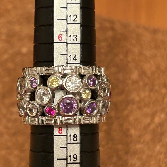 Multi Coloured Gemstone Ring - Picture 6 of 7